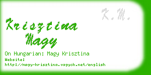 krisztina magy business card